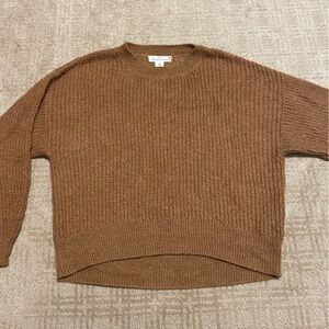 {H&M} Brown Crew Neck Knit Sweater ~ Size XS